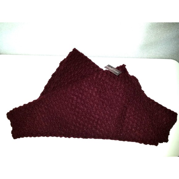 Cabin Fever L.A. Express Burgundy Knit Cowl Snood Scarf NWT - Picture 4 of 5